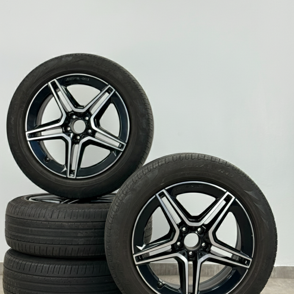 Original AMG GLC Kompletträder (schwarz) 19 Zoll mit gute Sommerreifen MO-Kennung | Teilenummer: A2534015300